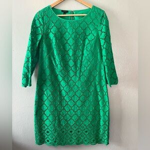 Talbots | Dresses | Talbots Green Eyelet Shift Dress Size 8 | Poshmark